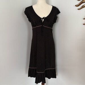 City Triangles Black and Pink Pinstripe Dress